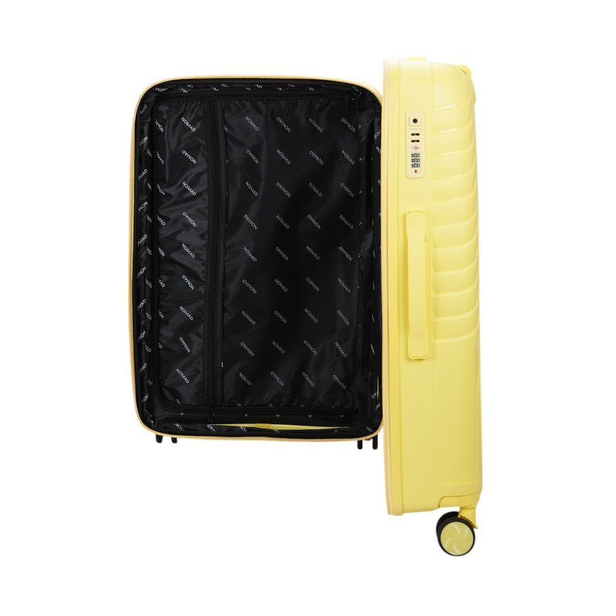 Nomad Journey 75cm Hardside Checked Suitcase Yellow Yellow