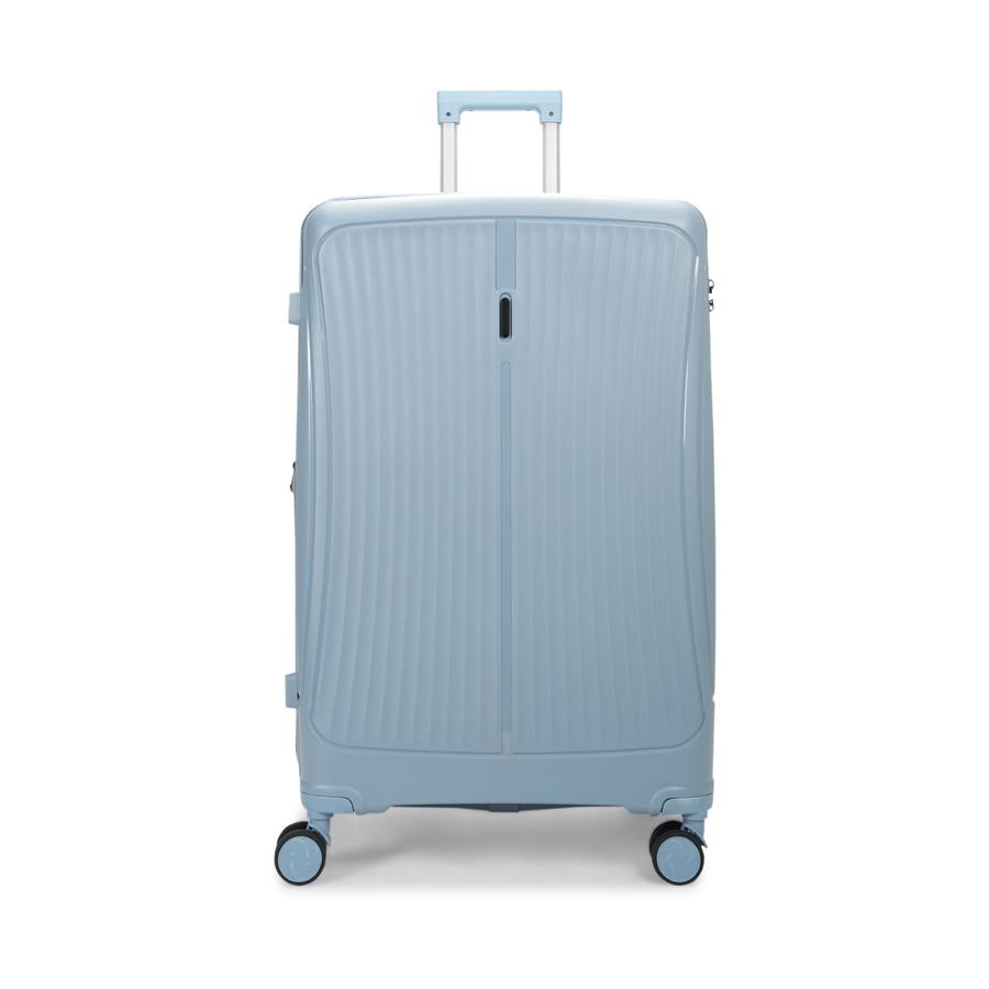 Caselite Quest 75cm Hardside Checked Suitcase Steel Blue Steel Blue