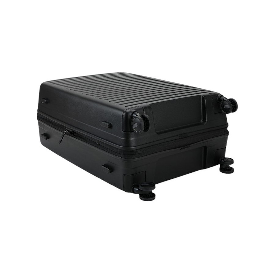 Samsonite Restackd 75cm Hardside Checked Suitcase Black Black