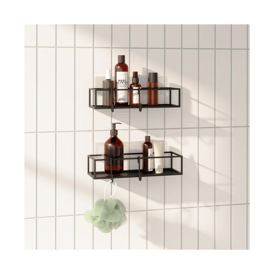Umbra Cubiko Shower Bins (Set of 2) Black Black