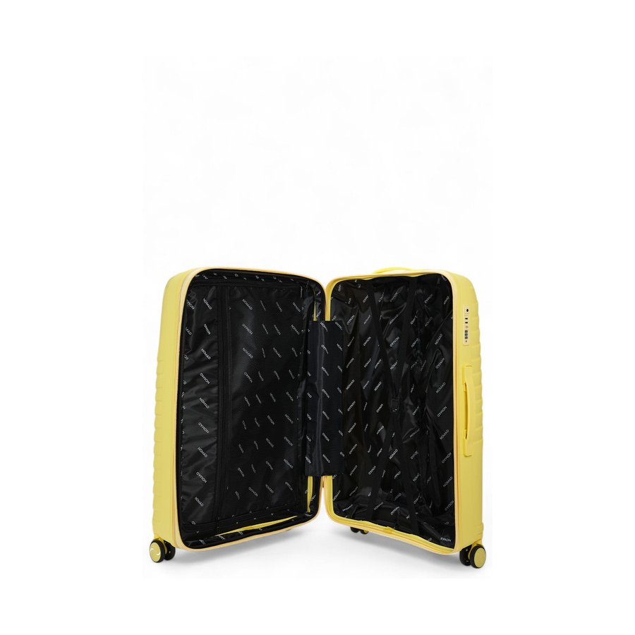 Nomad Journey 75cm Hardside Checked Suitcase Yellow Yellow