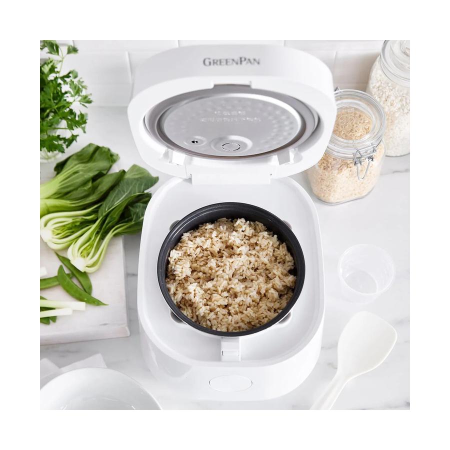 GreenPan Rice & Grains Cooker 2L/8 Cups White White