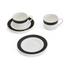 Mikasa Luxe Deco 200ml China Tea Cups & Saucers (Set of 2) Block Strip