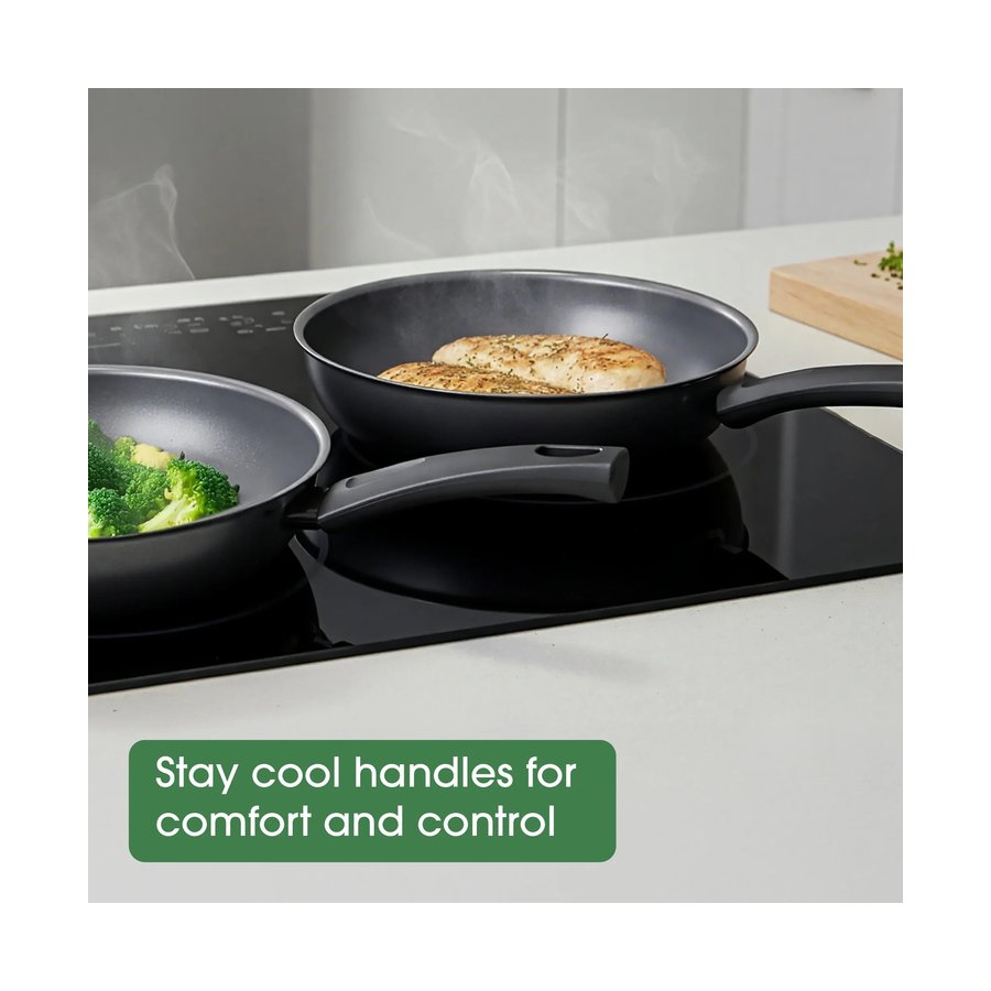 Raco Ceramic Essentials 24cm Nonstick Induction Frypan Black Black