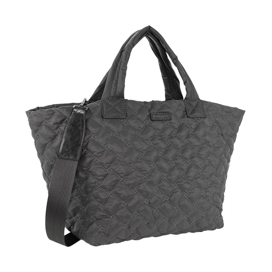Pierre Cardin Beverley Ladies Nylon Small Quilted Tote Bag Grey Grey