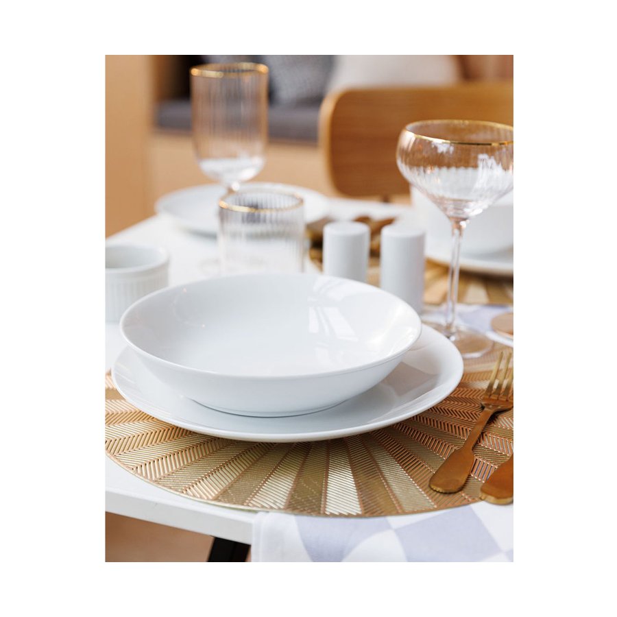 Mikasa Chalk 23cm Porcelain Pasta Bowls (Set of 4) White White