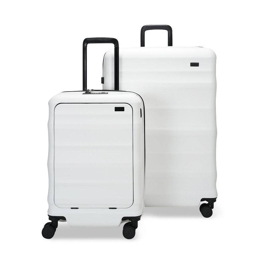 Explorer Luna-Air 55cm Front Access & 74cm Hardside Luggage Set White White