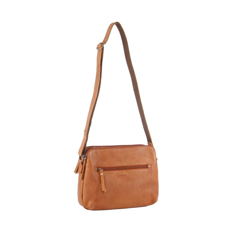 Milleni Grace Women's Leather Crossbody Bag Cognac Cognac