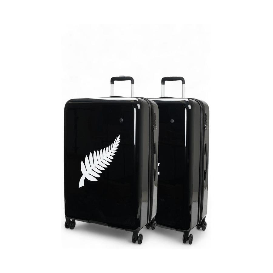 Caselite NZ Fern/Kiwi 77cm & 77cm Hardside Luggage Set Black Black