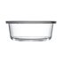 ClickClack Cook+ Round 0.9L Heatproof Glass Container Grey