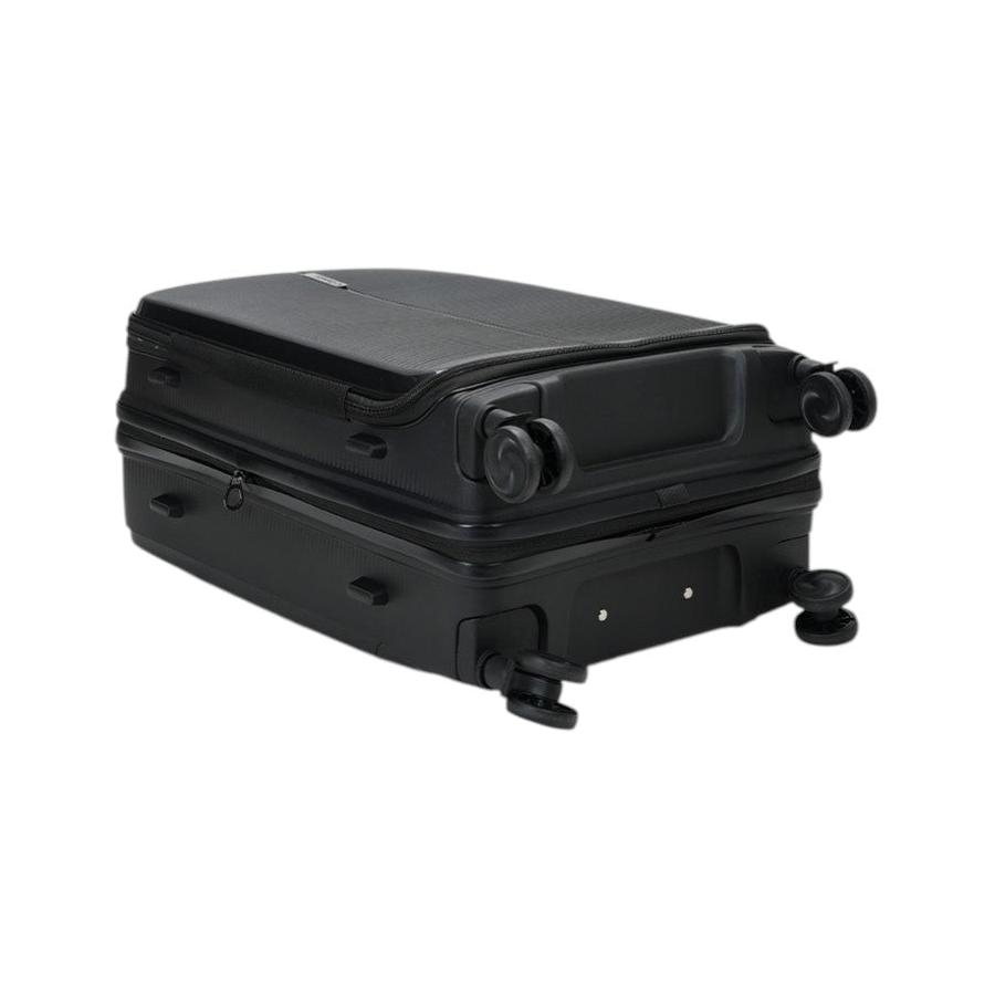 Caselite Venture 66cm Top Open Hardside Checked Suitcase Black Black