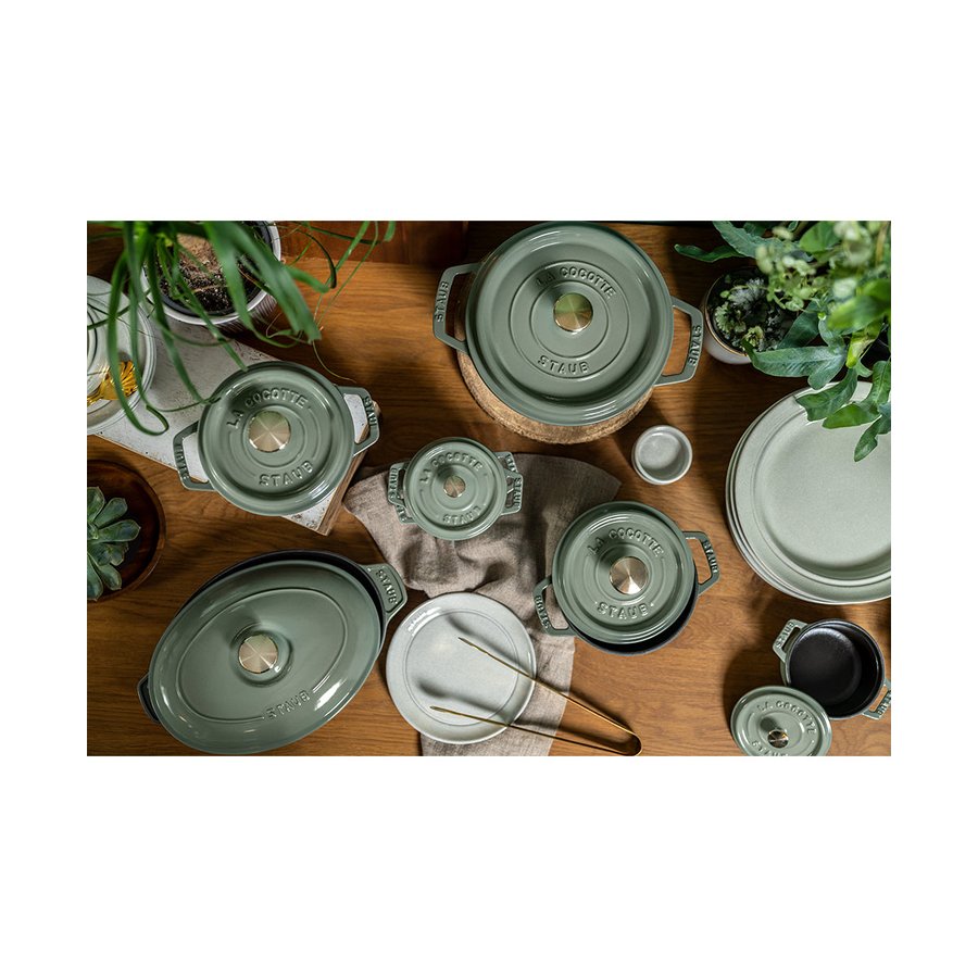 Staub 26cm (5.2L) Round Cocotte Eucalyptus Eucalyptus