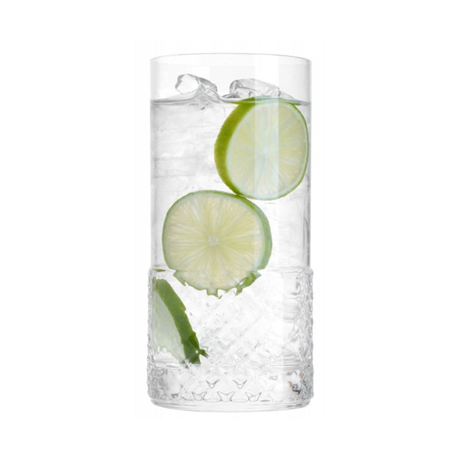 Luigi Bormioli Roma 480ml Crystal HiBall Glass Tumbler Gift Set of 4 Clear Clear