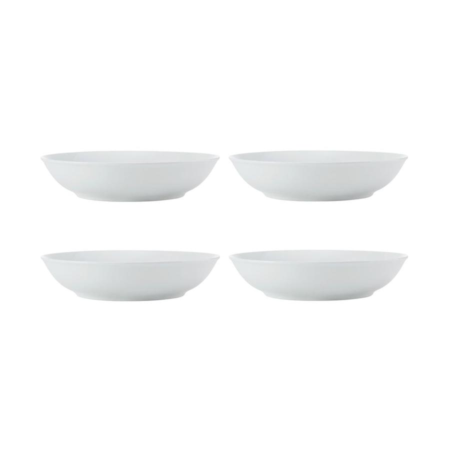 Mikasa Chalk 23cm Porcelain Pasta Bowls (Set of 4) White White