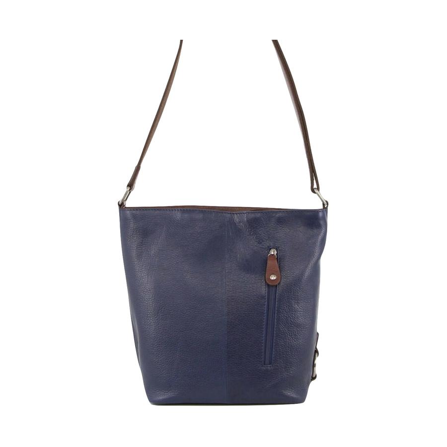 Milleni Taylor Women's Leather Crossbody Bag Indigo/Chestnut Indigo/Chestnut