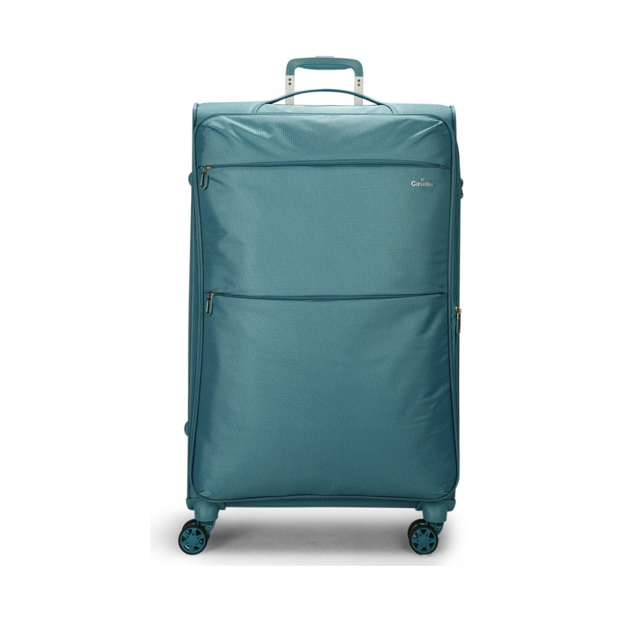 Caselite Ultra 80cm Softside Checked Suitcase Teal Teal