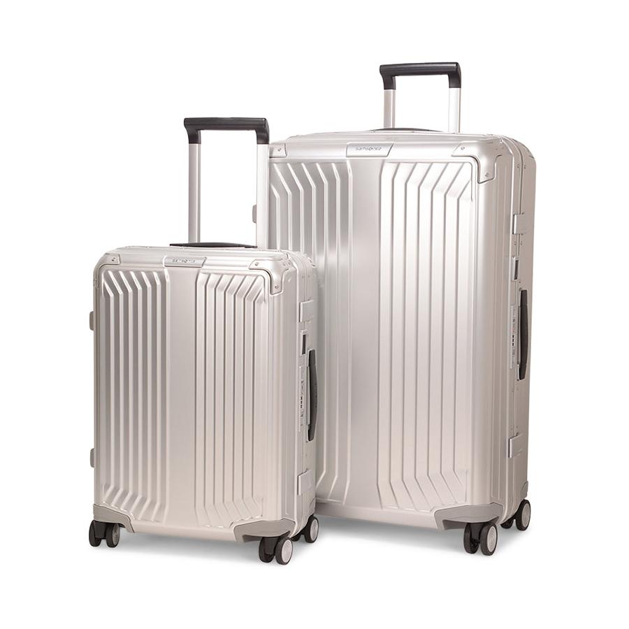 Samsonite Lite-Box ALU 55cm & 76cm Hardside Luggage Set Aluminium Aluminium