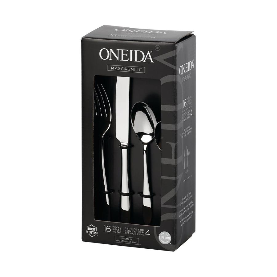 Oneida Mascagni II 16 Piece Cutlery Set Stainless Steel Stainless Steel