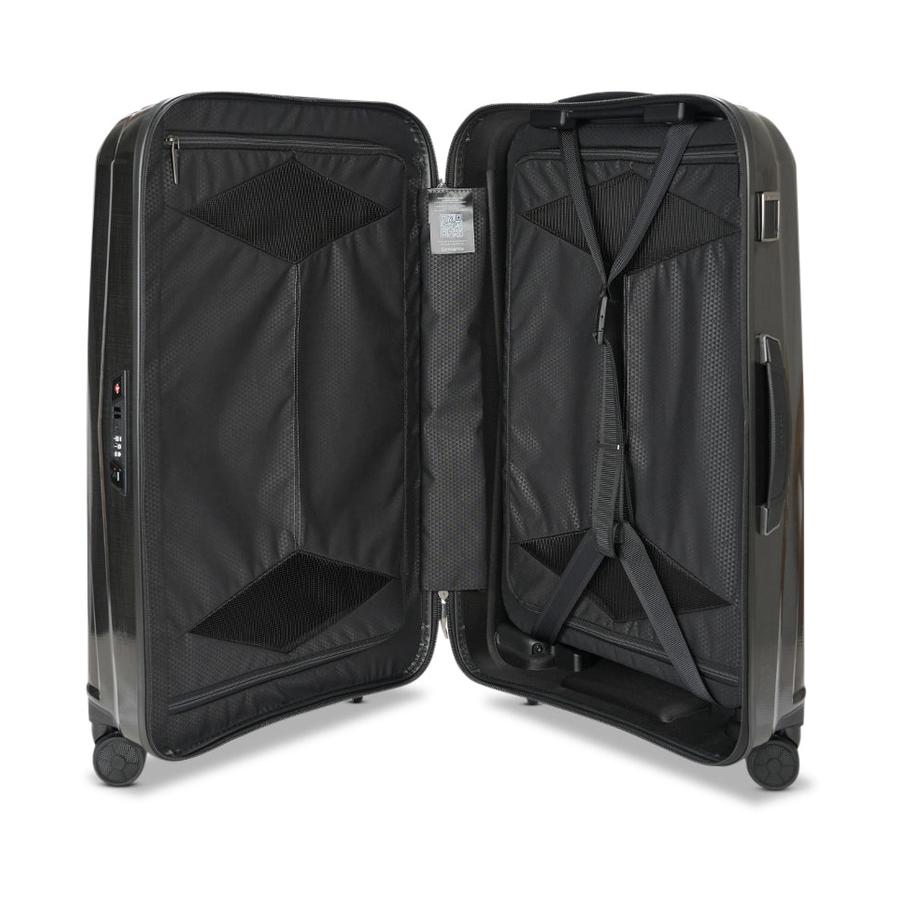 Samsonite Major-Lite 69cm Hardside Checked Suitcase Black Black