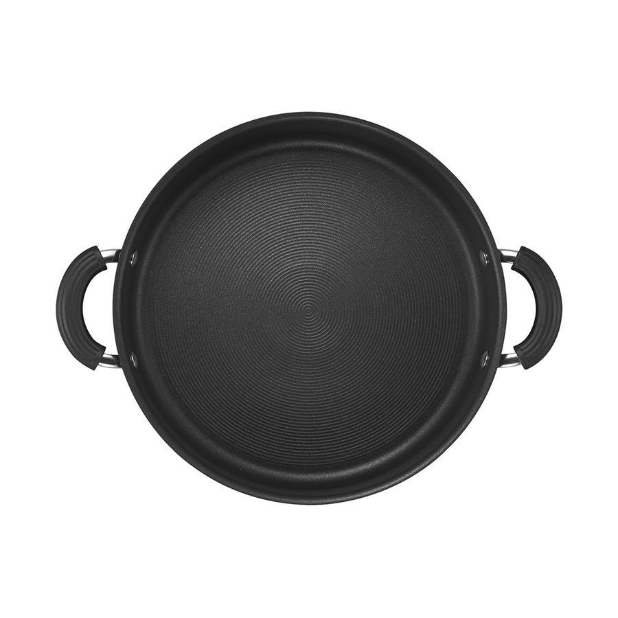 Circulon Total Hard Anodised 28cm (4.7L) Covered Sauteuse Pan Black Black