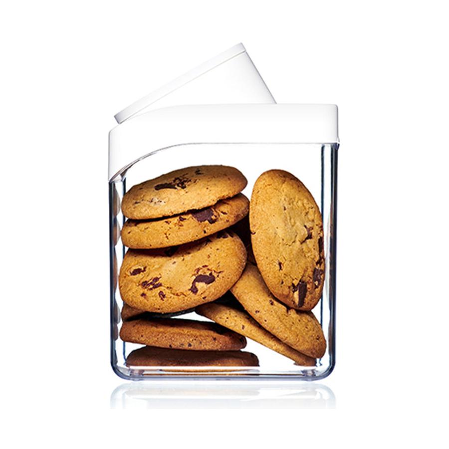 ClickClack Pantry 4.2L Cookie Container Set of 4 White White