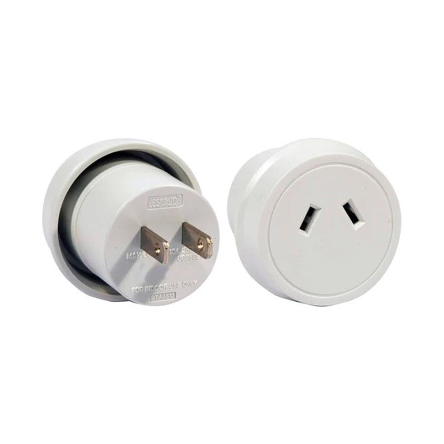 Jackson NZ to Japan & South America Travel Adapter White White