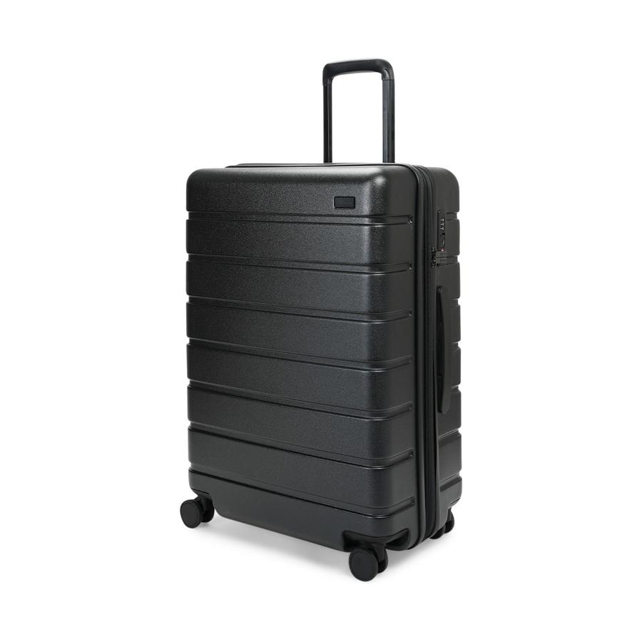 Explorer Arlo Pro 65cm Hardside Expandable Checked Suitcase Black Black