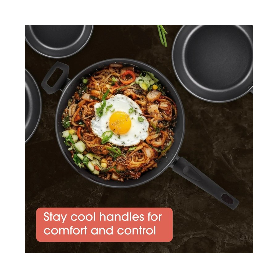 Raco Everyday Essentials 24cm Nonstick Induction Frypan Black Black