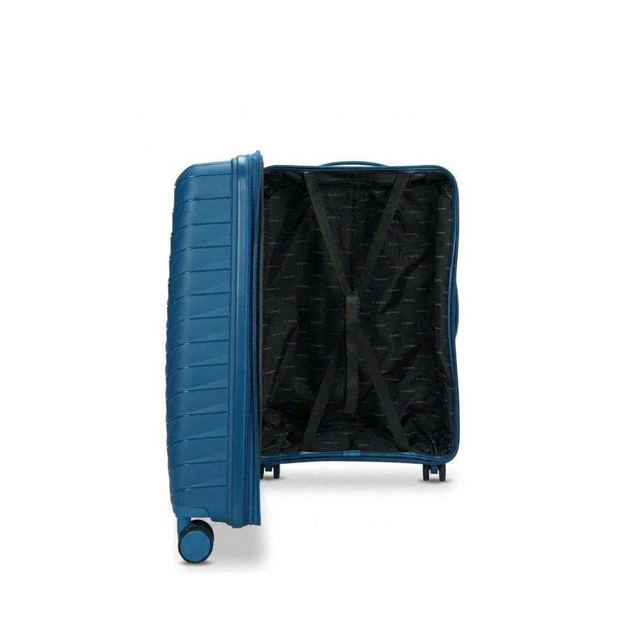 Caselite Expedition 65cm Hardside Checked Suitcase Lake Blue Lake Blue