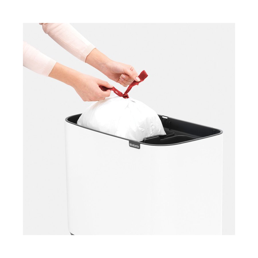 Brabantia Bo Touch Bin (11 + 23L) White White