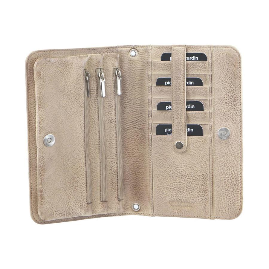 Pierre Cardin Piper Women's Italian Leather Crossbody Organiser Latte Latte