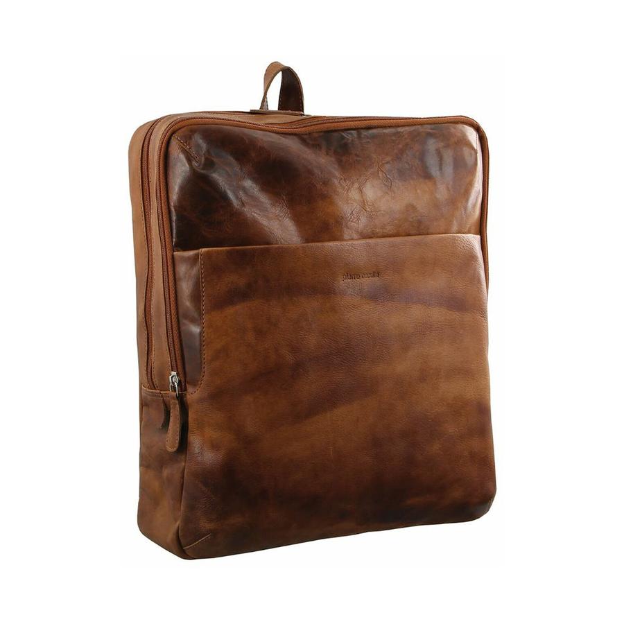 Pierre Cardin Axel Rustic Leather 15" Laptop Backpack Cognac Cognac
