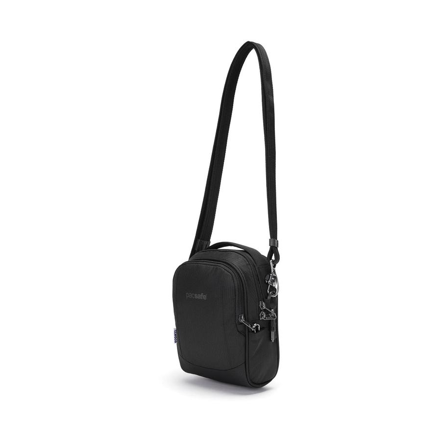 Pacsafe Metrosafe LS100 ECONYL Anti-Theft Recycled Crossbody Black Black