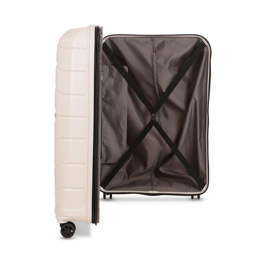 Samsonite Oc2lite 75cm Hardside Checked Suitcase Off-White Off-White