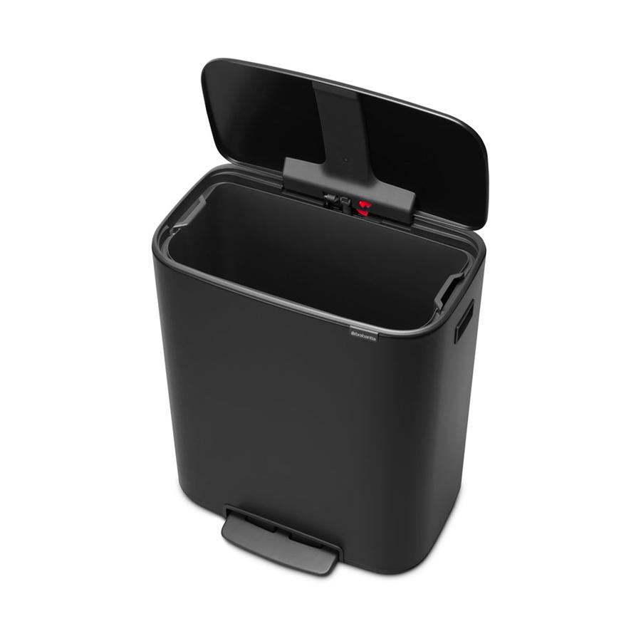Brabantia Bo Pedal Bin (60L) Matte Black Matte Black