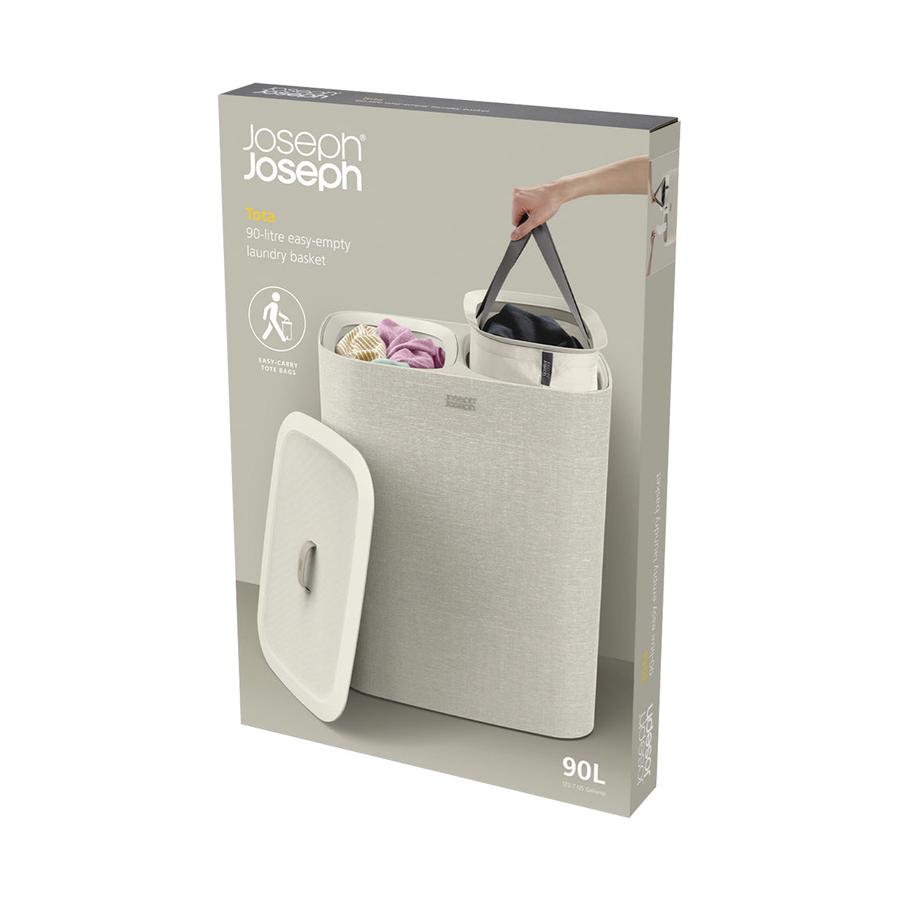 Joseph Joseph Tota 90L Laundry Separation Basket Ecru Ecru