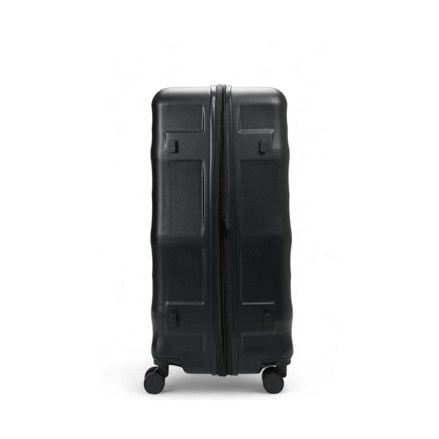 Explorer Luna-Air 74cm Hardside Checked Suitcase Black Black