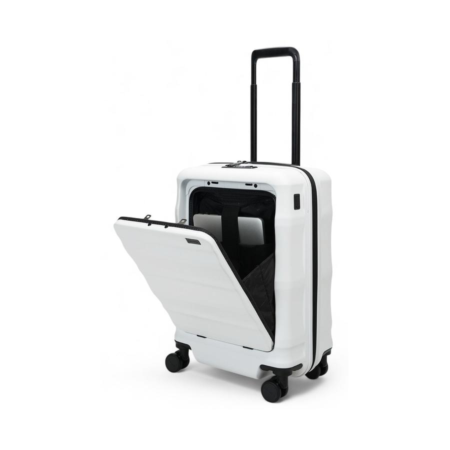Explorer Luna-Air 55cm Front Access Hardside Carry-On Suitcase White White