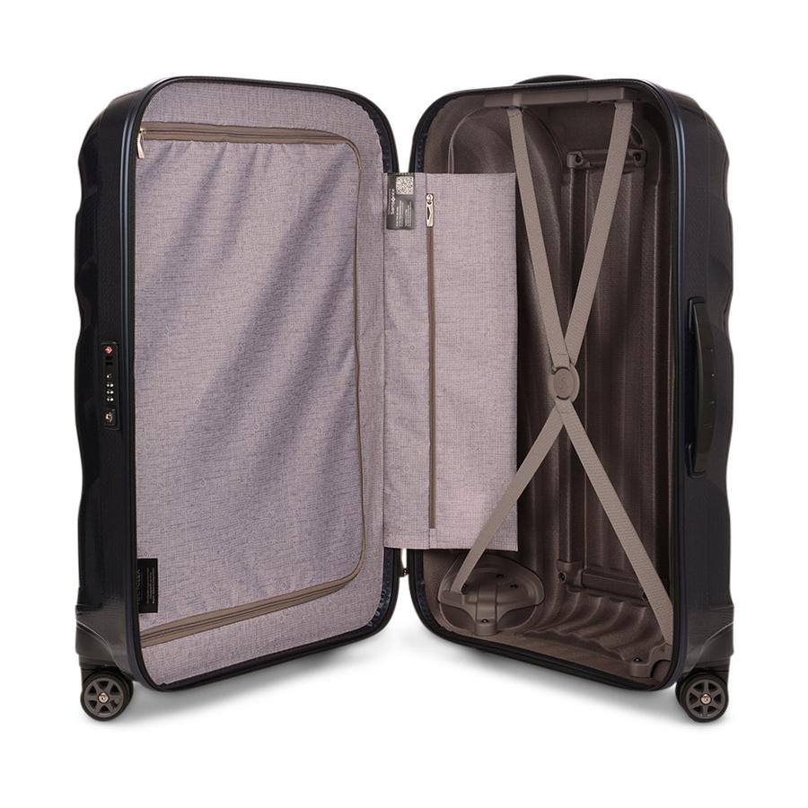 Samsonite C-Lite 69cm CURV Checked Suitcase Midnight Blue Midnight Blue
