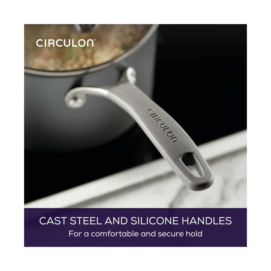 Circulon ScratchDefense A1 18cm Covered Saucepan Black Black