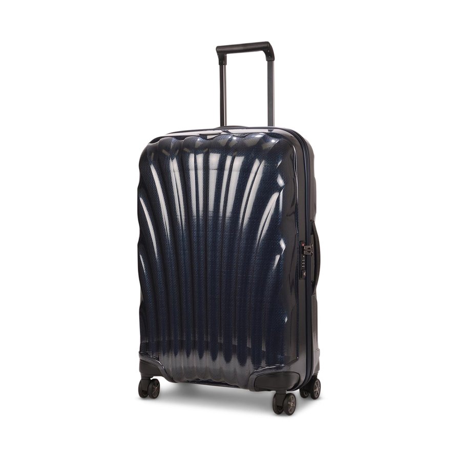 Samsonite C-Lite 69cm CURV Checked Suitcase Midnight Blue Midnight Blue