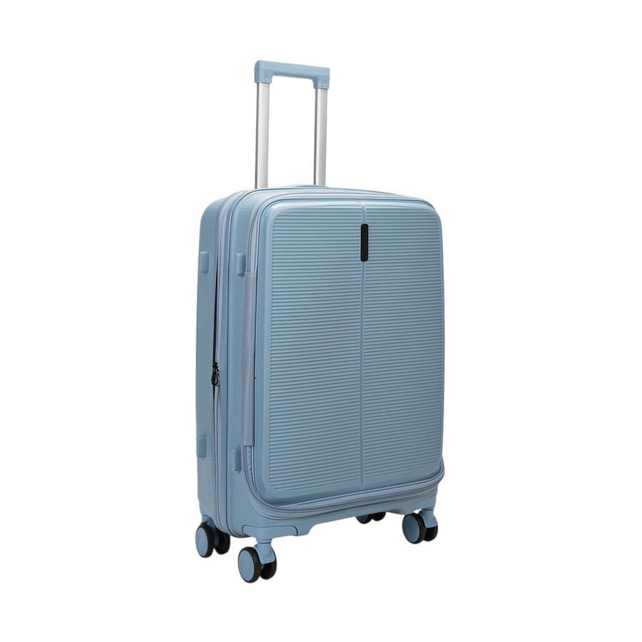 Caselite Venture 57cm & 66cm Top Open Hardside Luggage Set Grey Blue Grey Blue