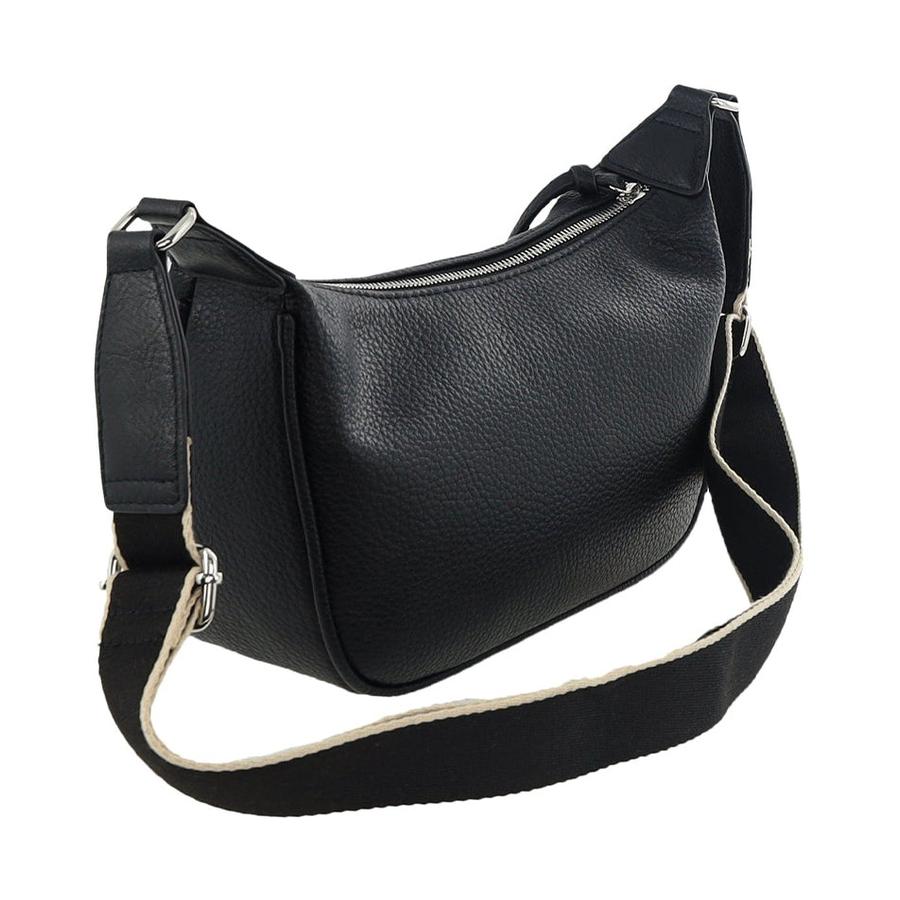 Milleni Serra Ladies Vegan Leather Fashion Everyday Crossbody Black Black