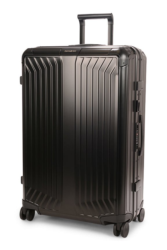 Samsonite Lite-Box ALU 76cm Hardside Checked Suitcase Black