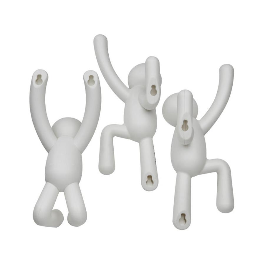 Umbra Buddy Wall Hooks (Set of 3) White White
