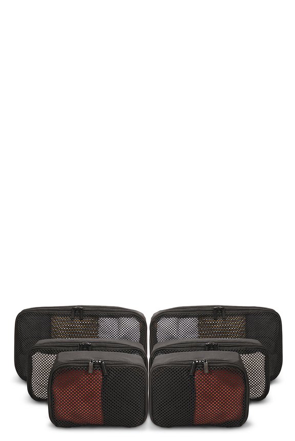 Explorer Rectangular Packing Cubes 6 Pack Black