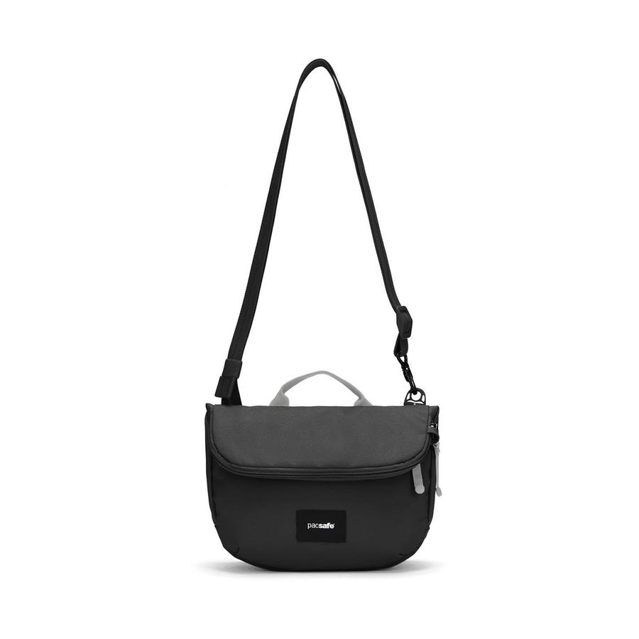 Pacsafe GO Anti-Theft Recycled Saddle Crossbody Bag Jet Black Jet Black