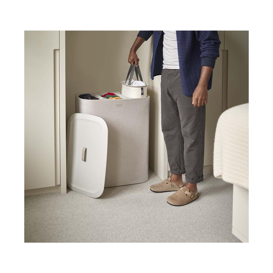 Joseph Joseph Tota Trio 90L Laundry Separation Basket Ecru Ecru
