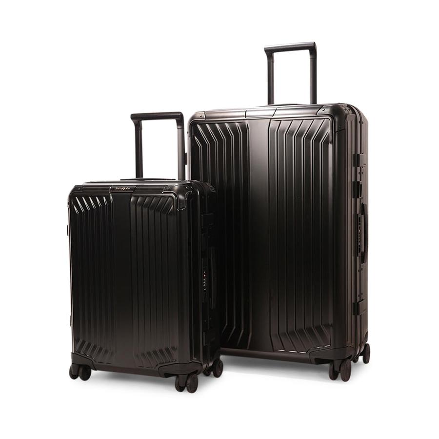 Samsonite Lite-Box ALU 55cm & 76cm Hardside Luggage Set Black Black