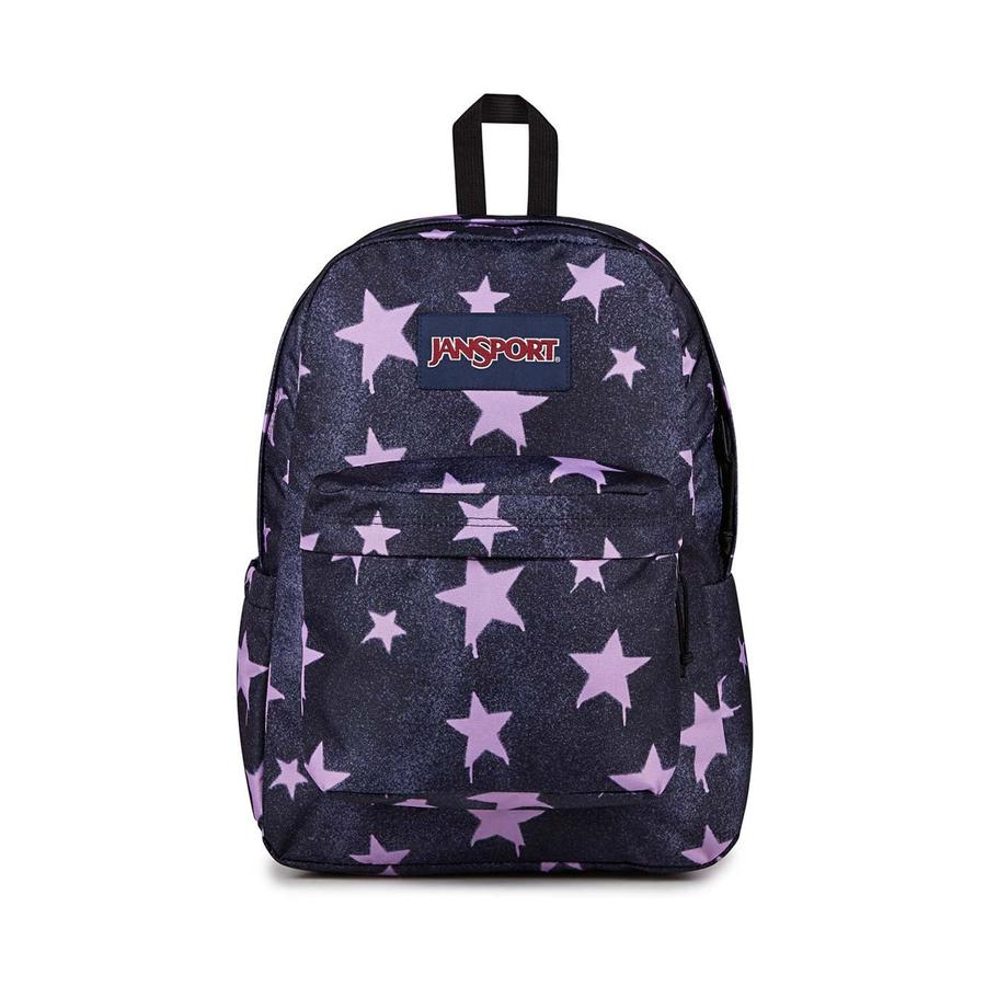Jansport Superbreak Plus Backpack Sprayed Stars Pastel Lilac Sprayed Stars Pastel Lilac